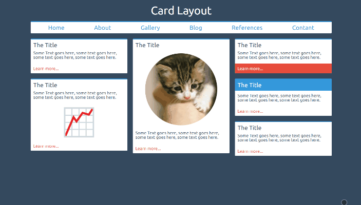 Layouts comuns com CSS Grid: card layout.