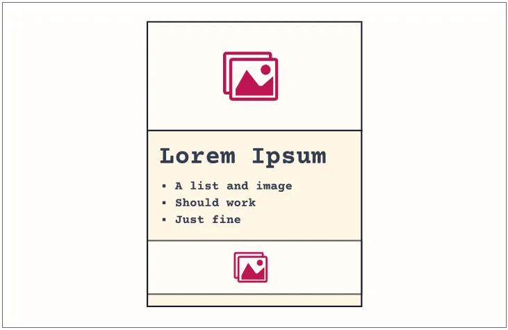 Camada Bloco: exemplo de card com flow unit.