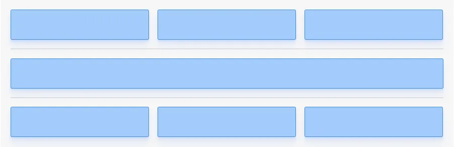 Quebrar linha com Flexbox: exemplo de layout que quebra a linha no quarto elemento.