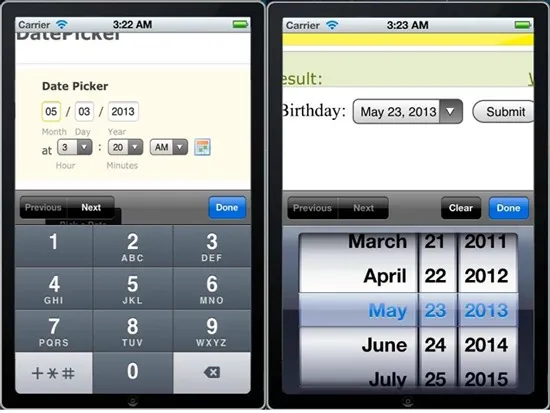 HTML5 input type date