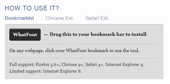 Identificador de fontes WhatFont: como slavar o bookmarklet