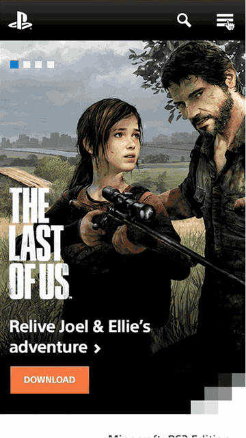 Menu Cortina se abrindo